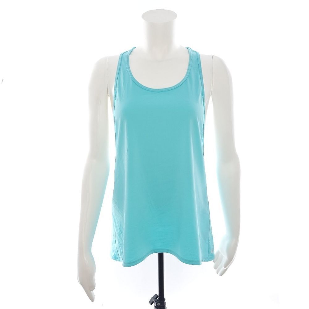 Fabletics Solid Blue Athletic Tank Top Womens Size Medium
